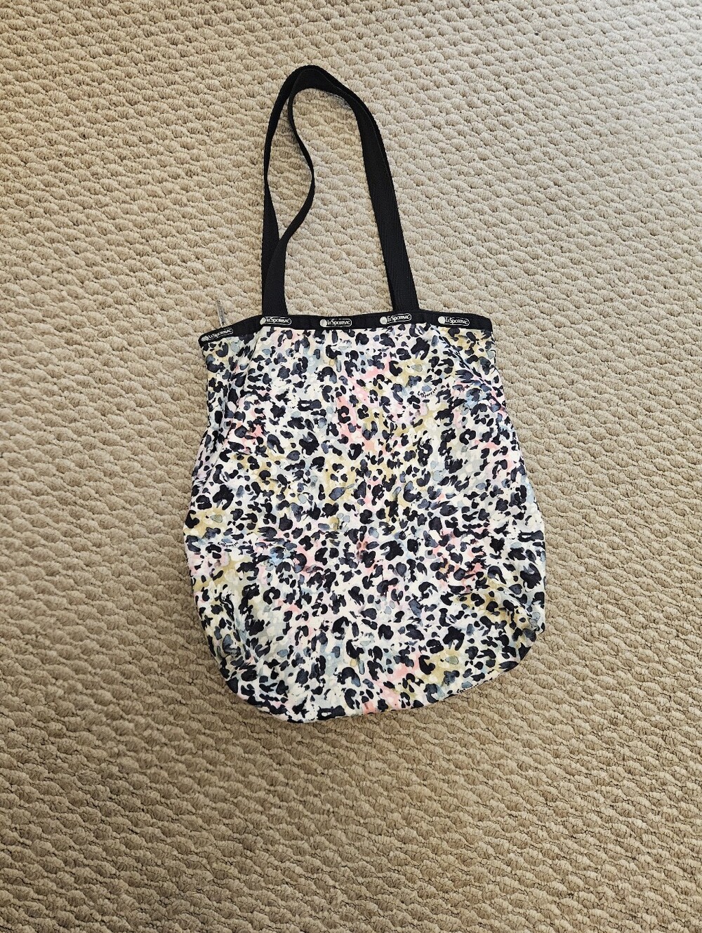 Lesportsac Tote- Rainbow Leopard Print